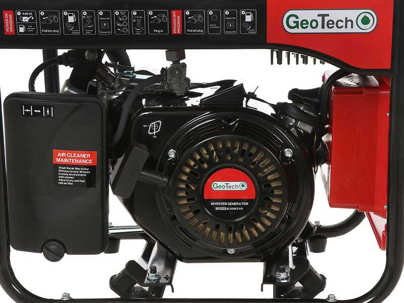 Geotech iG 2500 EVO - Generador de corriente inverter a gasolina 2.5 kW - Continua 2.2 kW Monof&aacute;sica