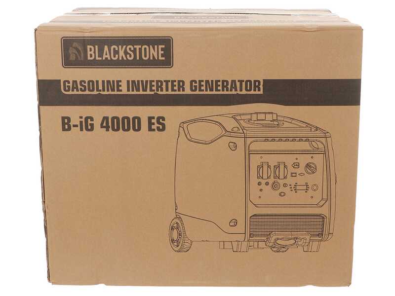 BlackStone B-iG 4000 ES - Generador de corriente inverter a gasolina, versi&oacute;n con ruedas 3.8 kW - Continua 3.5 kW Monof&aacute;sica