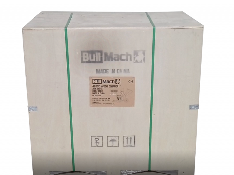 BullMach ZEUS 120 LE - Biotrituradora de gasolina profesional - motor de gasolina 15 HP con arranque el&eacute;ctrico