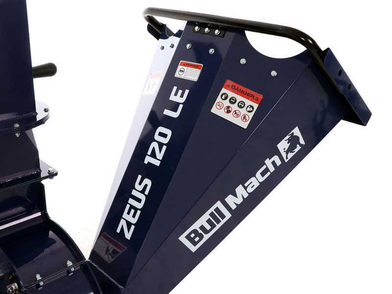 BullMach ZEUS 120 LE - Biotrituradora de gasolina profesional - motor de gasolina 15 HP con arranque el&eacute;ctrico