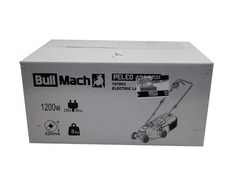 BullMach PELEO 1200 - Cortac&eacute;sped el&eacute;ctrico - 1200 W - Corte de 32 cm