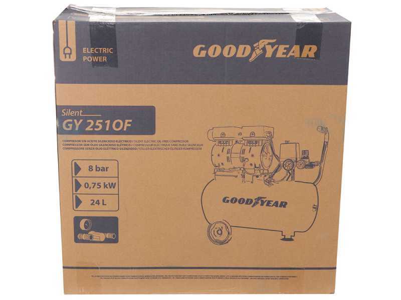 Goodyear GY2510OF - Compresor de aire el&eacute;ctrico - Dep&oacute;sito 24 litri - Presi&oacute;n 8 Bar
