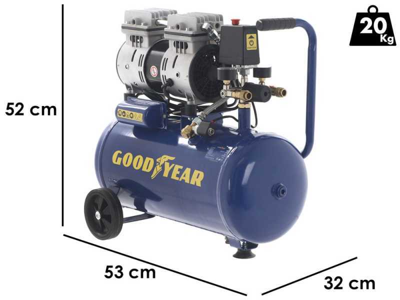 Goodyear GY2510OF - Compresor de aire el&eacute;ctrico - Dep&oacute;sito 24 litri - Presi&oacute;n 8 Bar