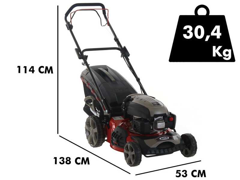 Cortac&eacute;sped autopropulsado Ama TRX 465 - 4en1: recogida, mulching, salida lateral y trasera