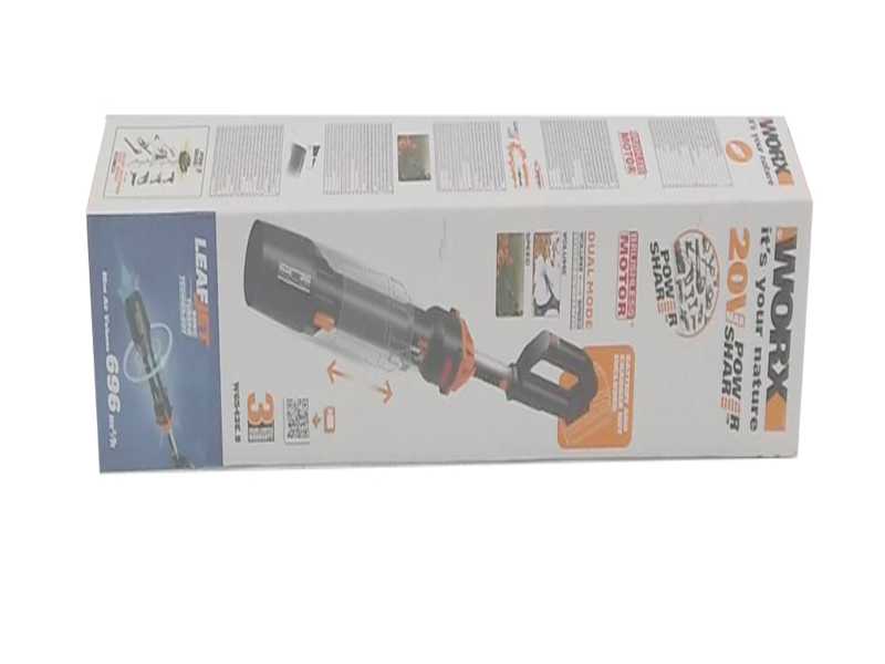 Soplador de bater&iacute;a WORX HYPER WG543E - con bater&iacute;a y cargador