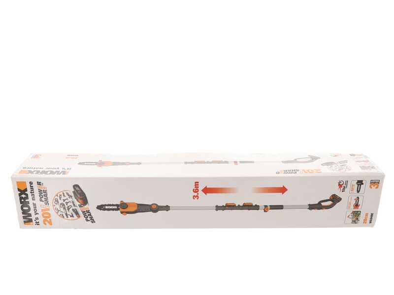 Worx WA0307- Accesorio podadora para p&eacute;rtiga - BATER&Iacute;A Y CARGADOR NO EST&Aacute;N INCLUIDOS