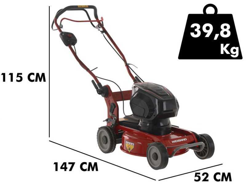 Cortac&eacute;sped autopropulsado mulching el&eacute;ctrico de bater&iacute;a Weibang WB462SEM - Bater&iacute;a de 120V/4 Ah