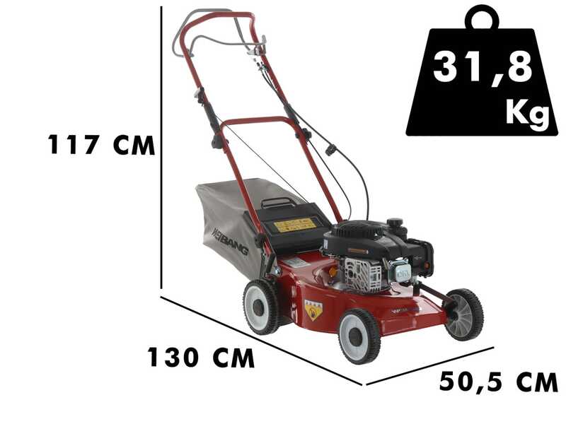 Cortac&eacute;sped autopropulsado de gasolina WEIBANG WB455SCOP - 2en1 - Motor 139 cc