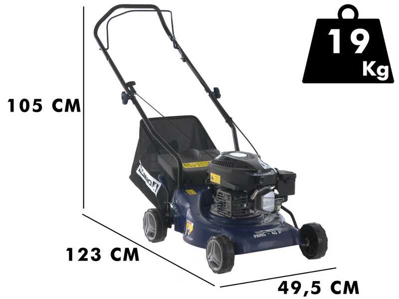 Cortac&eacute;sped de empuje BullMach PARIS - 40 P - Motor de gasolina 4HP - corte de 40cm