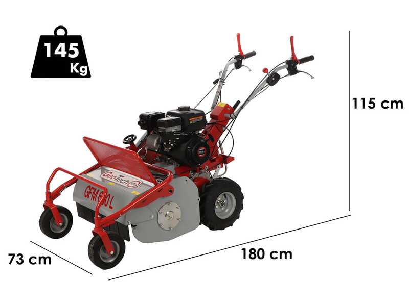 GeoTech Pro GFM 600 L - Desbrozadora profesional de martillos - Loncin LC175F-2