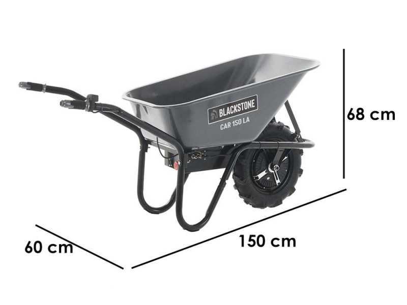 Carretilla de bater&iacute;a BlackStone CAR 150-M80 - Bater&iacute;a de 24V/12Ah