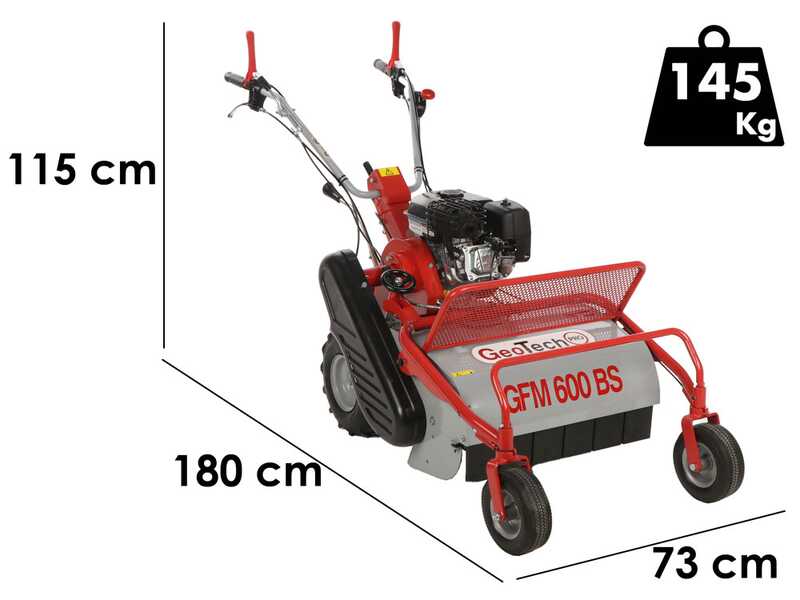 GeoTech-Pro GFM 600 - Desbrozadora profesional de martillos - B&amp;S CR950