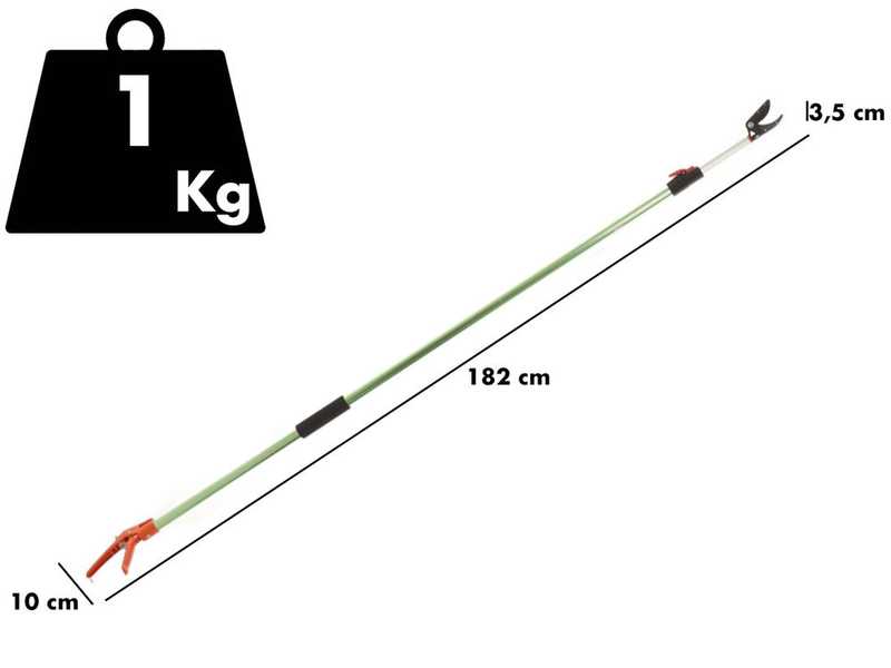 GeoTech FP 180-300 EVO - Tijeras con p&eacute;rtiga telesc&oacute;pica con sistema Corta y Agarra