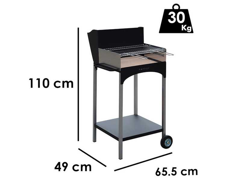 Famur BK 6 ECO - Barbacoa de le&ntilde;a y carb&oacute;n