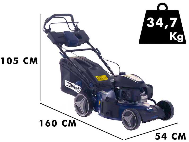 Cortac&eacute;sped de gasolina autopropulsado BullMach ACHILLE - 51 H - 4 en 1 -  Motor Honda GCVx200