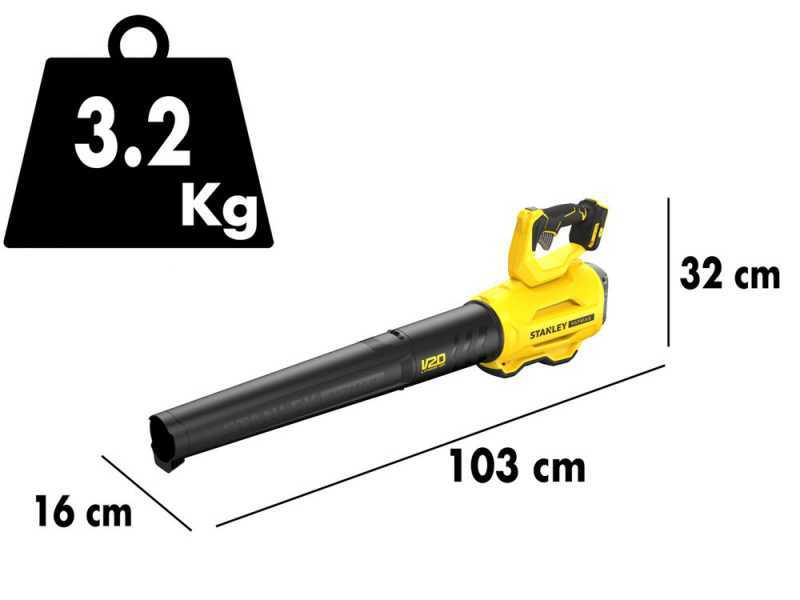 Soplador de hojas STANLEY FATMAX V20 - Bater&iacute;a 18V 4AH