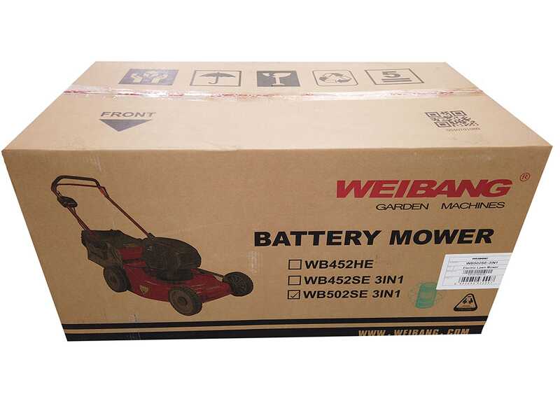 Cortac&eacute;sped  autopropulsado de bater&iacute;a WEIBANG WB502SE3 - Motor de 120V/4Ah - 4en1