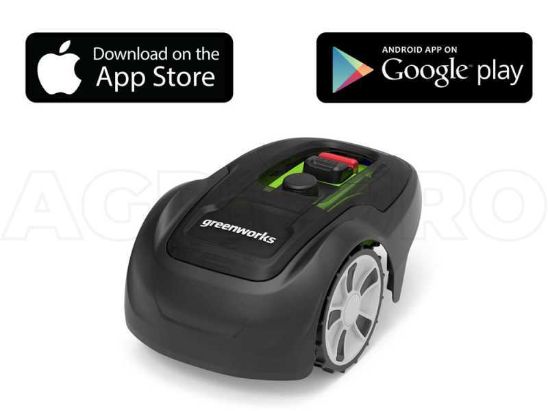 Robot cortac&eacute;sped Greenworks OPTIMOW 7 - con cable perimetral
