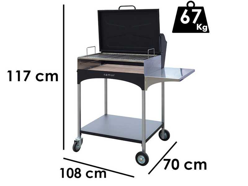 Famur BK 8 Elite - Barbacoa de le&ntilde;a y carb&oacute;n