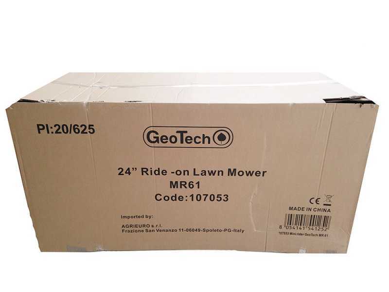 Minirider cortac&eacute;sped GeoTech MR 61 Mini rider - motor 196cc arranque el&eacute;ctrico