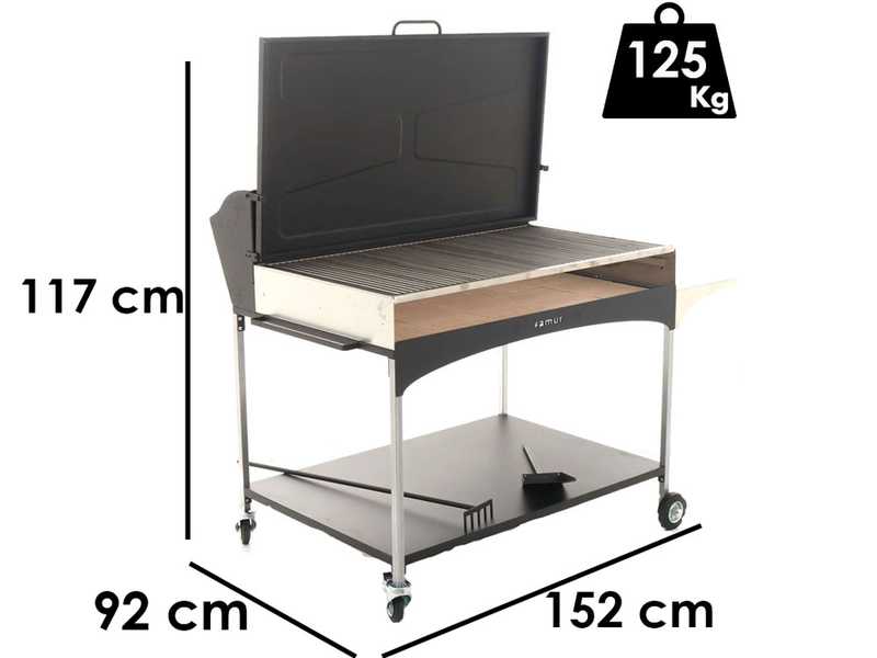 Famur BK 12 Elite - Barbacoa de le&ntilde;a y carb&oacute;n