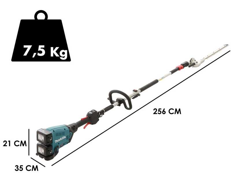 Cortasetos de bater&iacute;a 36V multifunci&oacute;n Makita DUX60 - Bater&iacute;as 2x18V 3Ah