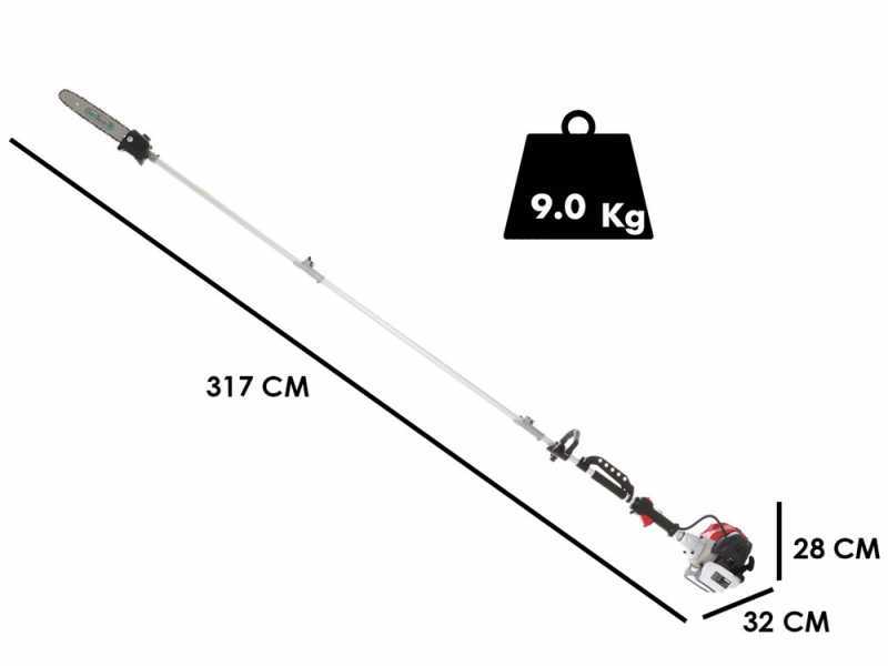 Podadora de mezcla 2 tiempos GeoTech GT-2 43 L con p&eacute;rtiga - 43 cc