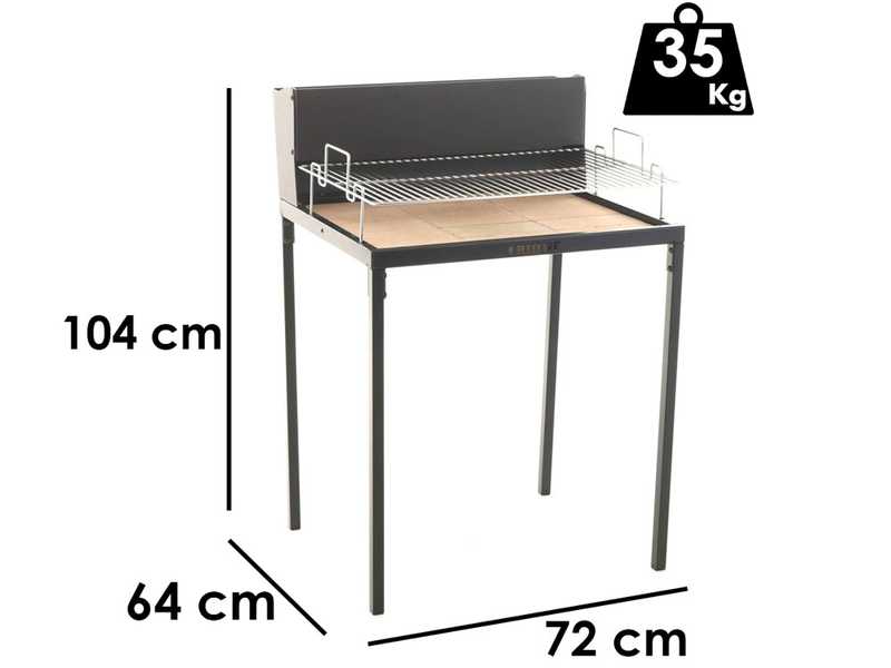 Famur BK7 Light - Barbacoa de le&ntilde;a y carb&oacute;n