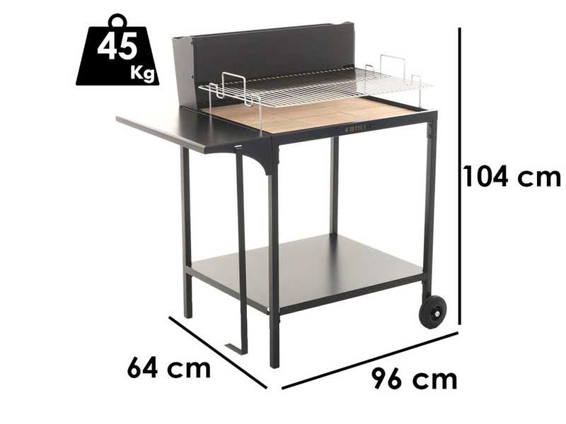 Famur BK7 Superior - Barbacoa de le&ntilde;a y carb&oacute;n