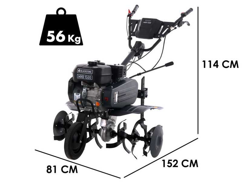 BlackStone MHB 1500 - Motoazada de gasolina de 212cc - 7 HP