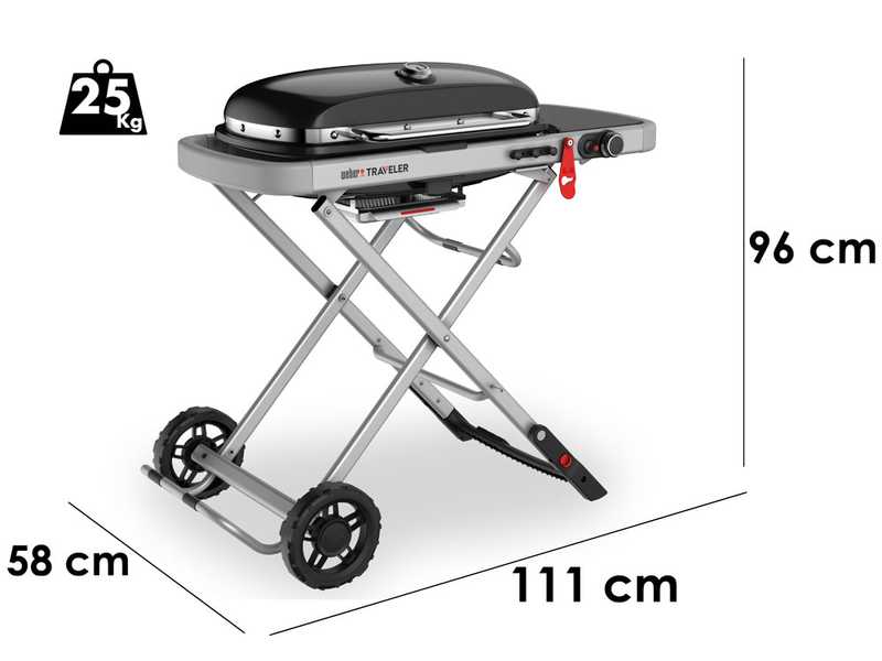 Weber Traveler - Barbacoa de gas port&aacute;til