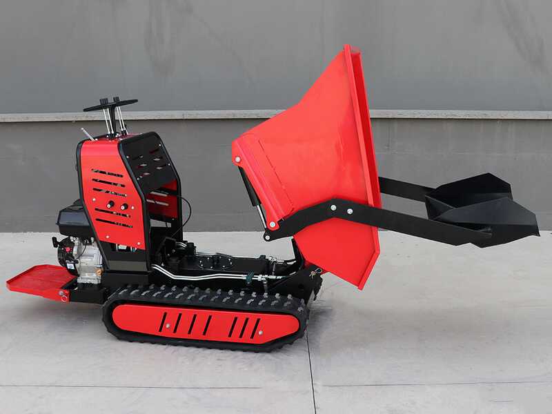 AMA TAG500TDH - Carretilla de orugas con caj&oacute;n dumper hidr&aacute;ulico de 500 kg - Cambio hidrost&aacute;tico