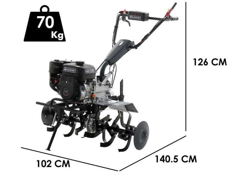 BlackStone MHG 2000 - Motoazada de gasolina de 212cc - 7 HP