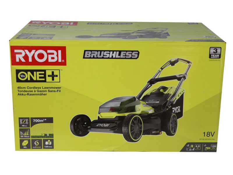 Ryobi RY18LMX40C-240 - Cortac&eacute;sped de bater&iacute;a - 2x18V/4Ah - Corte de 40 cm
