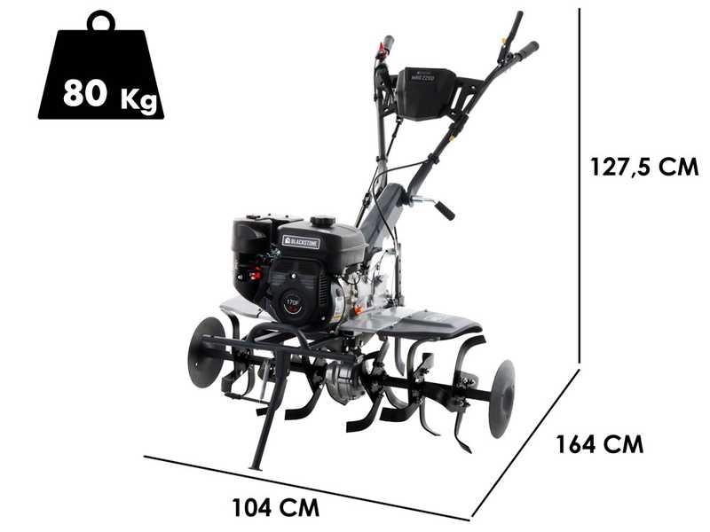 BlackStone MHG 2200 - Motoazada de gasolina de 212 cc - 7 HP