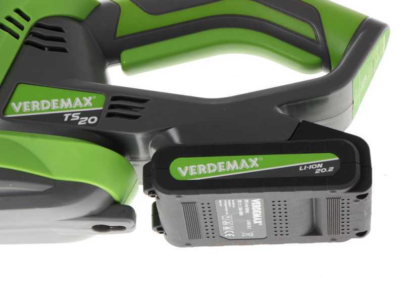 Cortasetos de bater&iacute;a Verdemax TS20 - Espada de 60 cm - Bater&iacute;a de 20V 2Ah