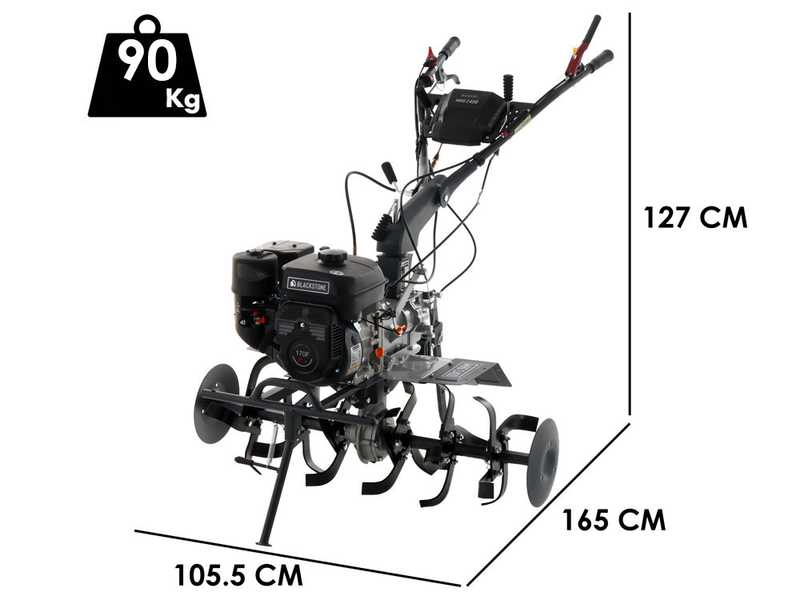 BlackStone MHG 2400 - Motoazada de gasolina de 212cc - 7 HP