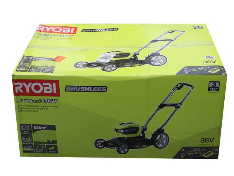 Ryobi RY36LMMX51A-140 - Cortac&eacute;sped de bater&iacute;a - MAX POWER 36V/4Ah - Corte de 51 cm