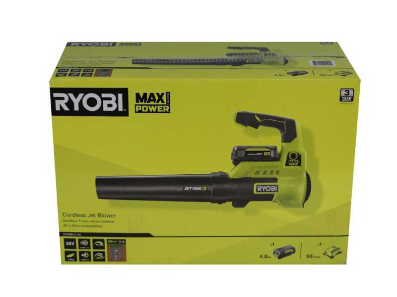 Soplador de hojas RYOBI turbojet RY36BLA-140 - 36V - 4Ah