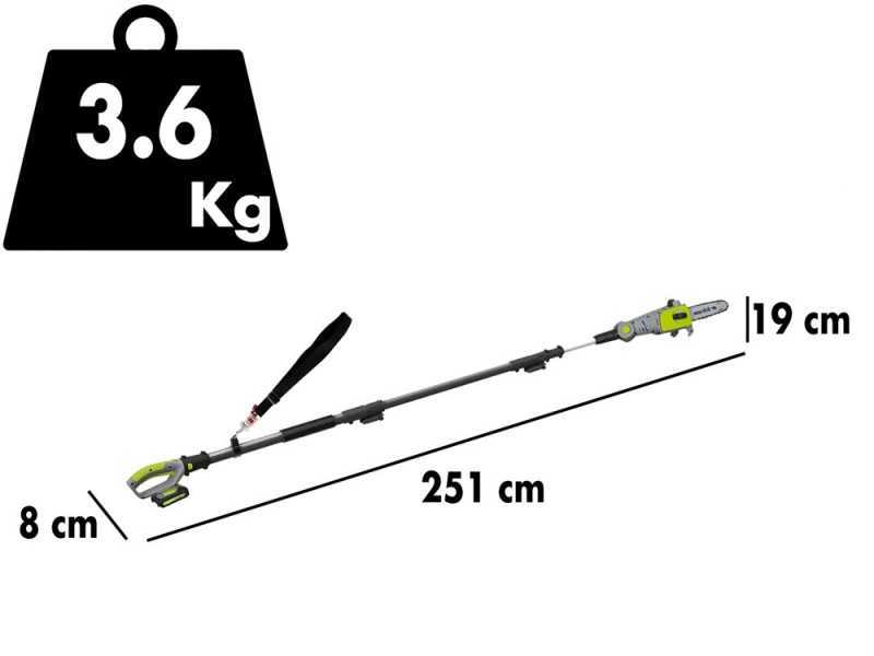 Podadora telesc&oacute;pica el&eacute;ctrica de bater&iacute;a Verdemax PT20 - de 20V - 2AH