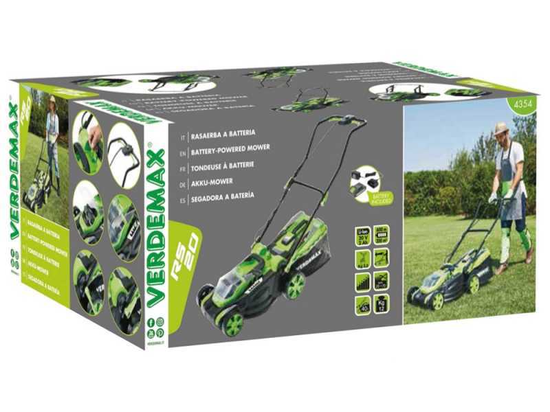 Verdemax RS20 - Cortac&eacute;sped de bater&iacute;a - 2x20V/2.5Ah - Corte de 38 cm