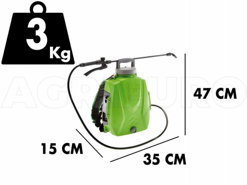 Verdemax FUTURA 8L - Bomba fumigadora de bater&iacute;a con mochila - 12V - 2.5Ah