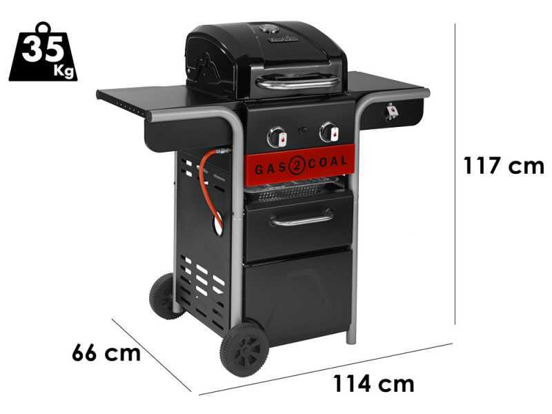 Char-Broil Gas2Coal 2.0 2B - Barbacoa de gas y carb&oacute;n