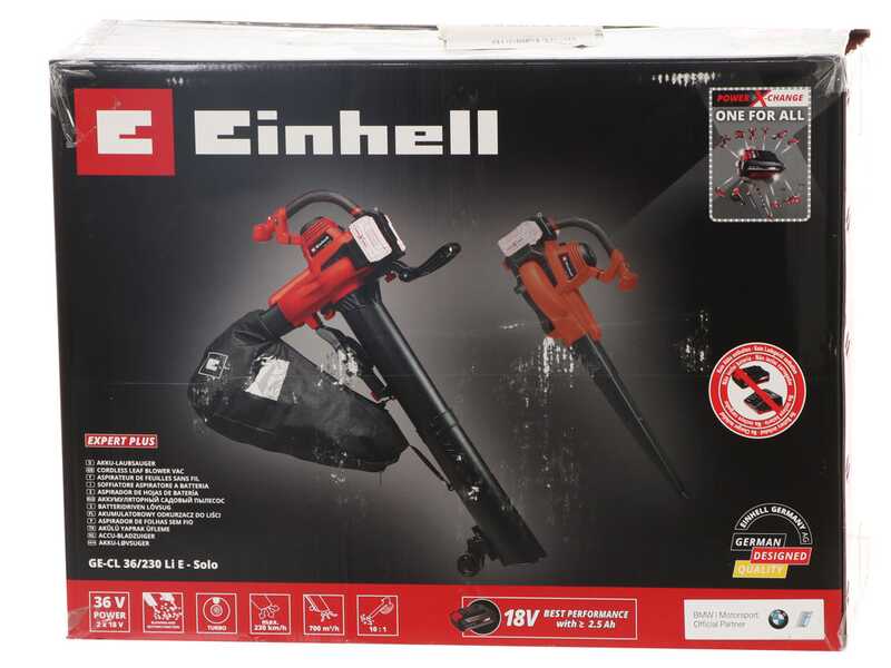 Einhell GE-CL 36/230 Li E - Soplador aspirador de bater&iacute;a 18V 2.5Ah