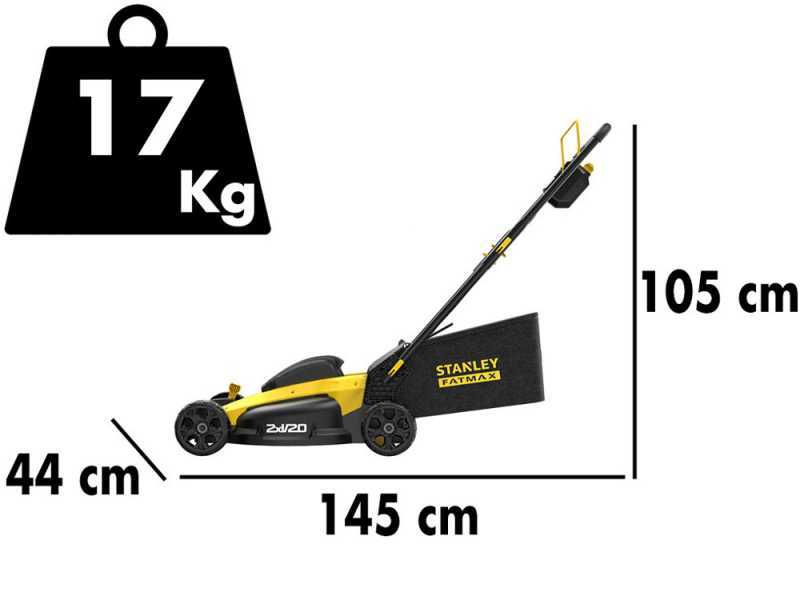 Stanley Fatmax SFMCMW2651M - Cortac&eacute;sped de bater&iacute;a - 2x18V/4Ah - Corte de 40 cm