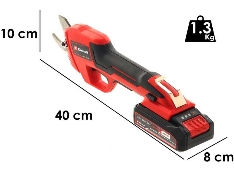 Tijeras el&eacute;ctricas de poda Einhell GE-LS 18 Li - Kit con una bater&iacute;a 18V/2.5Ah y cargador de bater&iacute;as