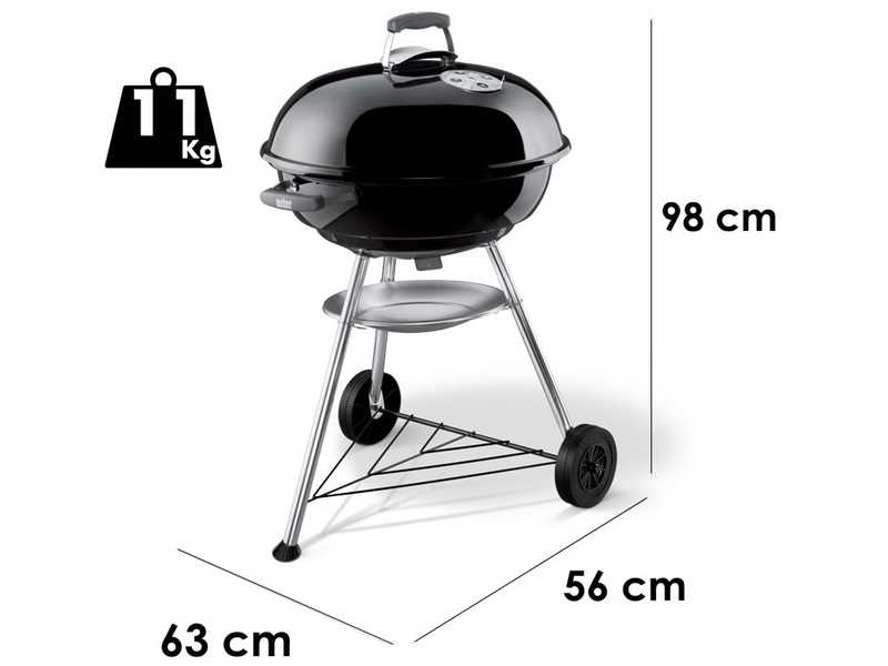 Weber Compact Kettle 57 - Barbacoa de carb&oacute;n
