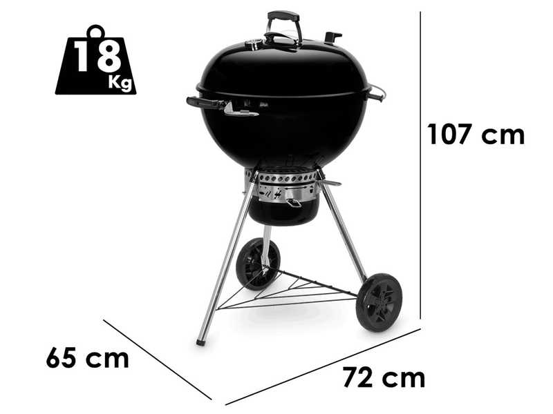 Weber Master Touch GBS E-5750 BLK - Barbacoa de carb&oacute;n