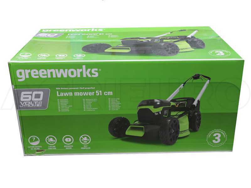 Greenworks GD60LM51SP - Cortac&eacute;sped autopropulsado de bater&iacute;a - BATER&Iacute;A Y CARGADOR NO EST&Aacute;N INCLUIDOS