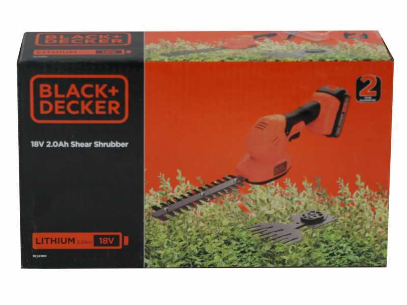 Black &amp; Decker B&amp;DBCSS18D1W - Tijera cortac&eacute;sped de bater&iacute;a - Cortasetos - 18V 2Ah